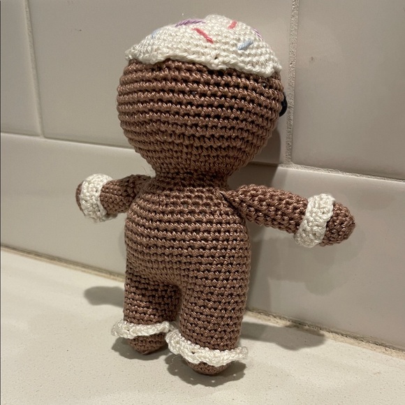 Handcrafted Gingerbread Doll Holiday Christmas Decor Amigurui Crochet - Picture 9 of 10